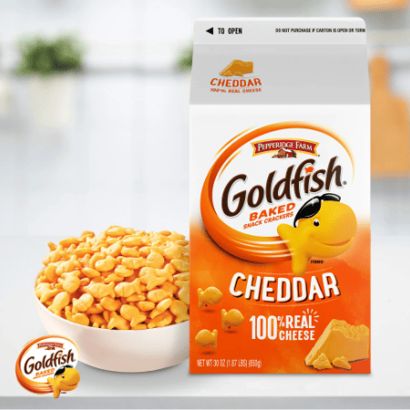 Goldfish Cheddar Cheese Crackers; Baked Snack Crackers; 30 oz Carton
